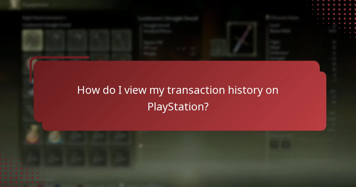 How do I view my transaction history on PlayStation?
