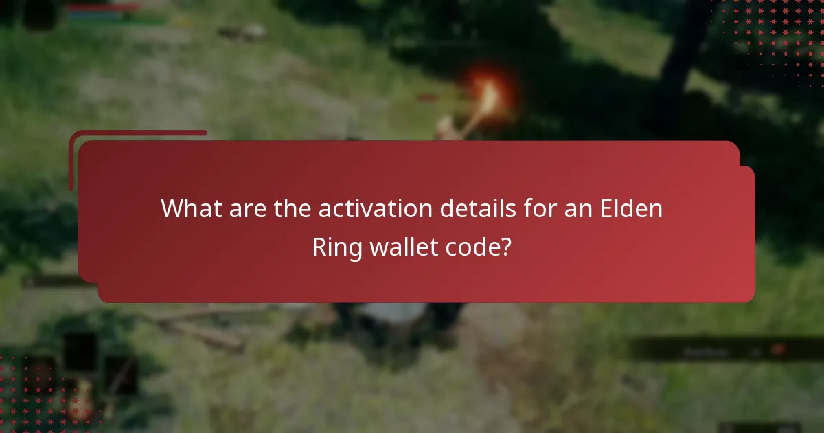 What are the activation details for an Elden Ring wallet code?