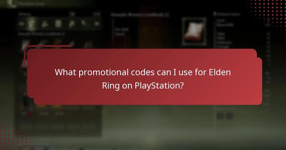 What promotional codes can I use for Elden Ring on PlayStation?