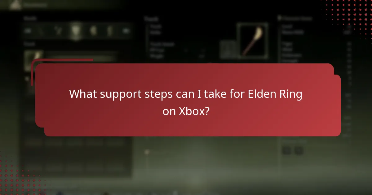 What support steps can I take for Elden Ring on Xbox?