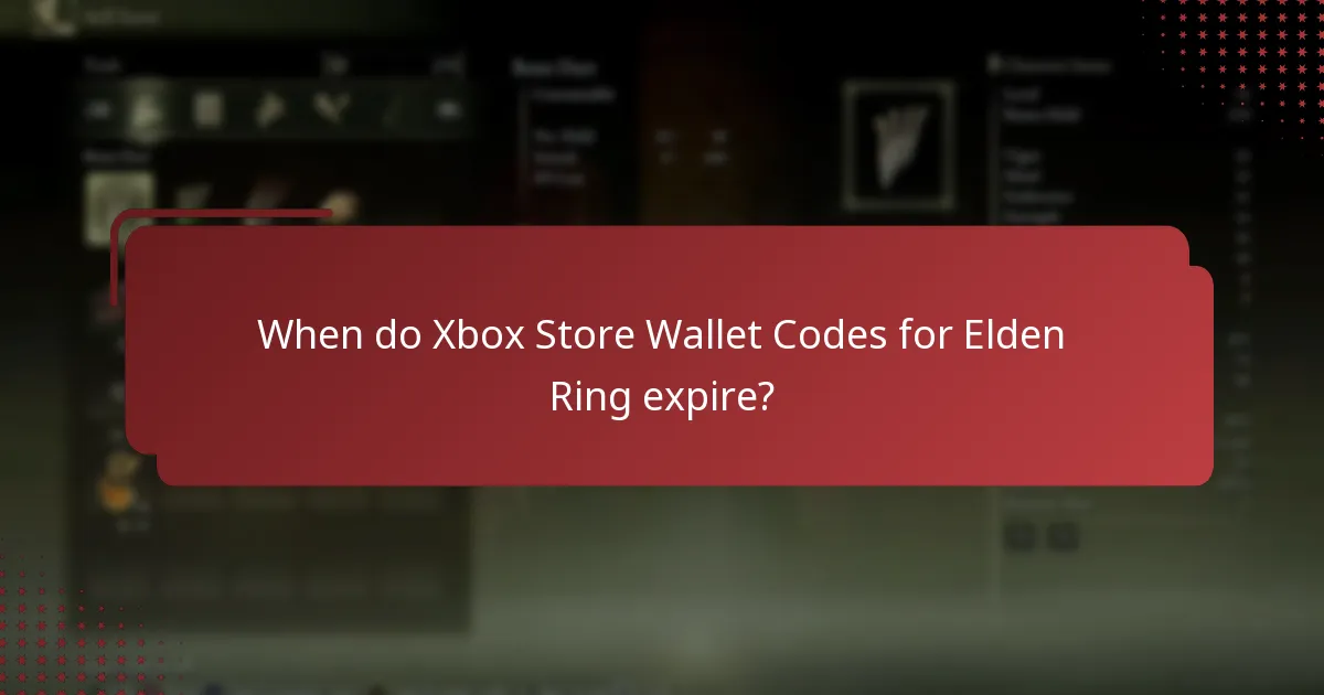 When do Xbox Store Wallet Codes for Elden Ring expire?