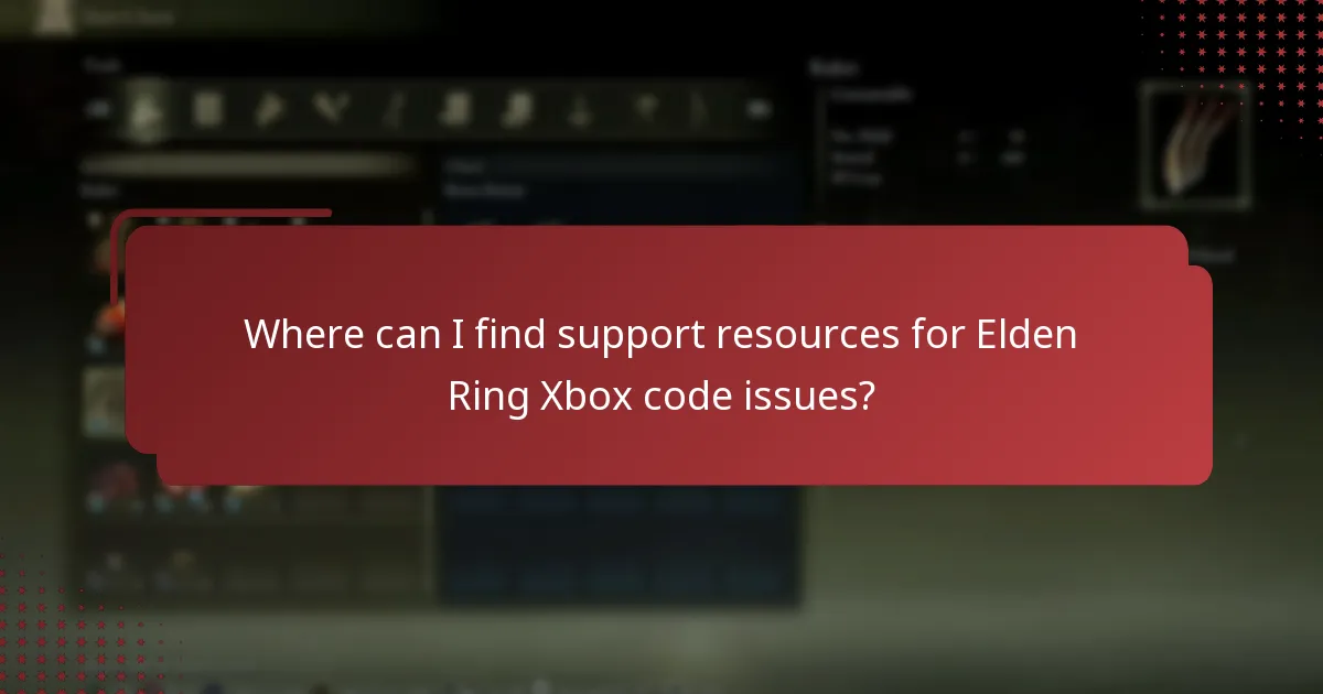Where can I find support resources for Elden Ring Xbox code issues?