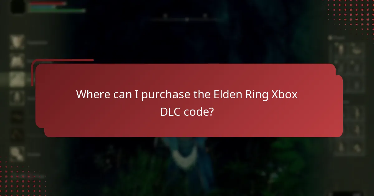 Where can I purchase the Elden Ring Xbox DLC code?