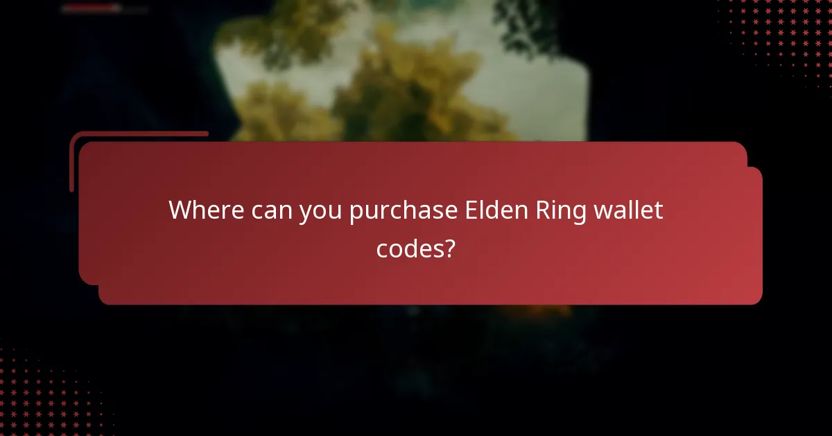 Where can you purchase Elden Ring wallet codes?