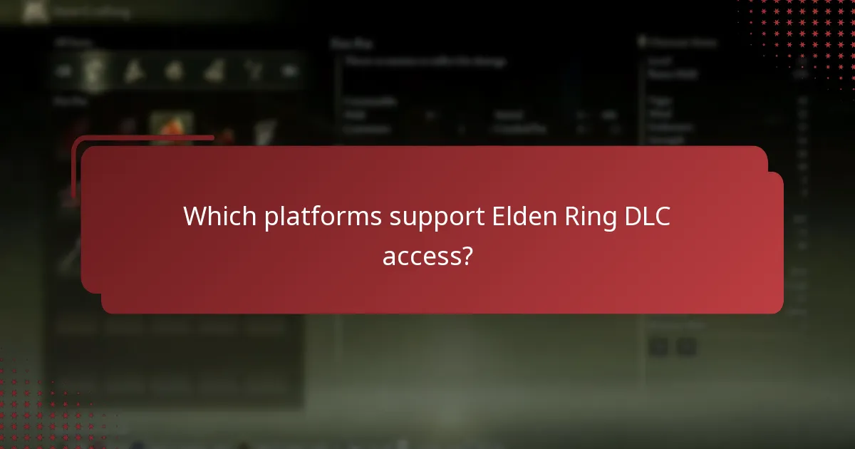 Which platforms support Elden Ring DLC access?
