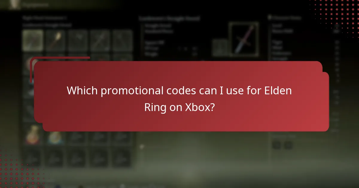 Which promotional codes can I use for Elden Ring on Xbox?